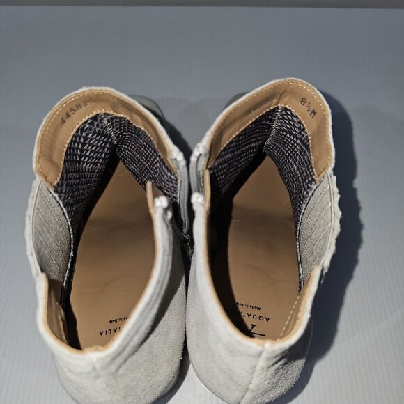 Aquatalia Charlotte Ankle Boot Womens 8.5 Grey Suede Waterproof Chelsea Heel NEW - Picture 9 of 14